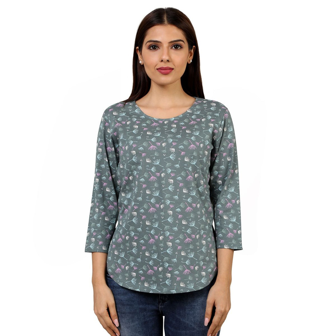 Mantra green Basic apple cut T-shirt
