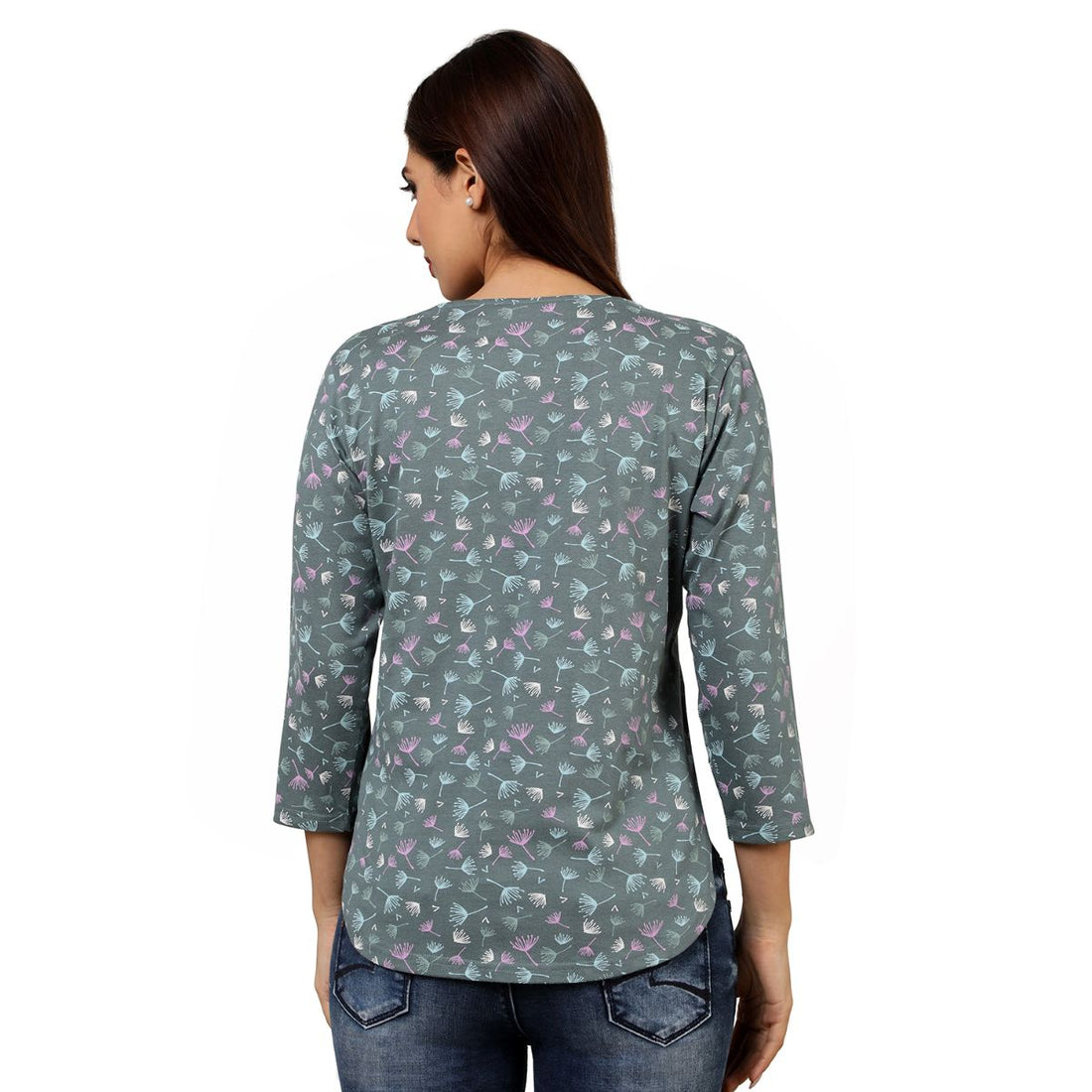 Mantra green Basic apple cut T-shirt