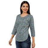 Mantra green Basic apple cut T-shirt