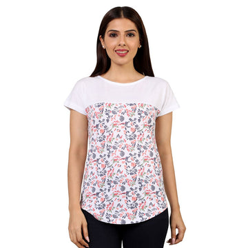 Mantra White Basic yoke T-shirt