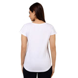 Mantra White Basic yoke T-shirt