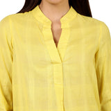 Mantra yellow cotton High low shirt