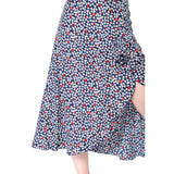 Mantra blue printed ruffle skirt