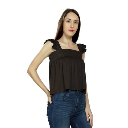Mantra green Umbrella frill  top