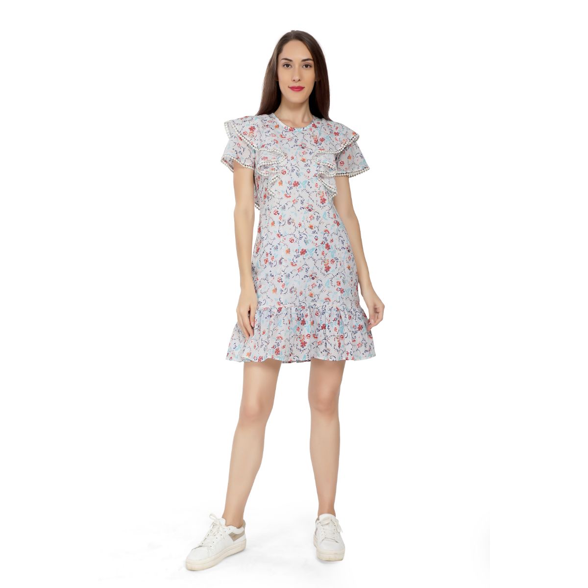Mantra white cotton Frilly dress