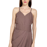Mantra Mauve Cowl Wrap dress