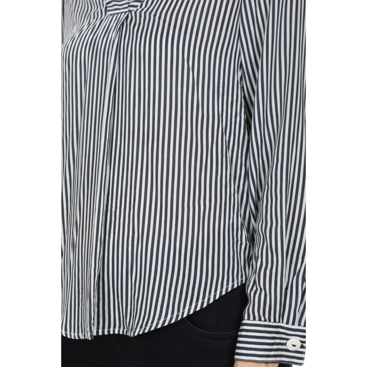 Mantra navy blue Classic high low shirt
