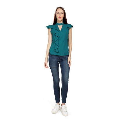 Mantra One sided frill top
