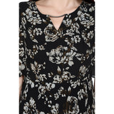 Mantra black printed Flared dress