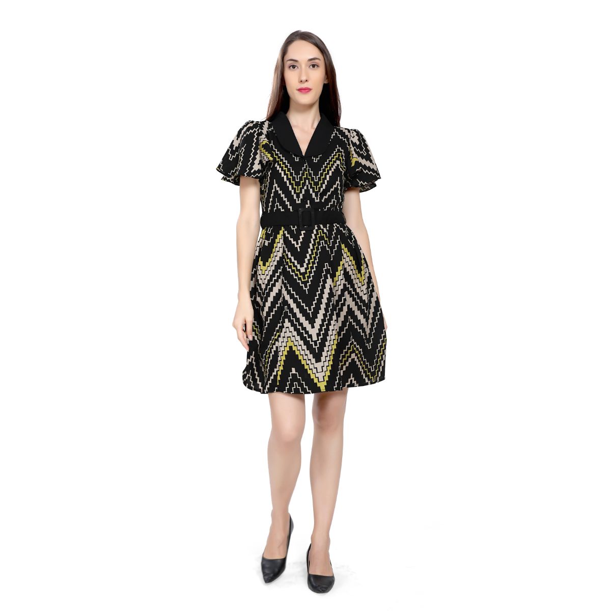 Mantra black Umbrella sleeve dress