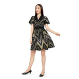 Mantra black Umbrella sleeve dress