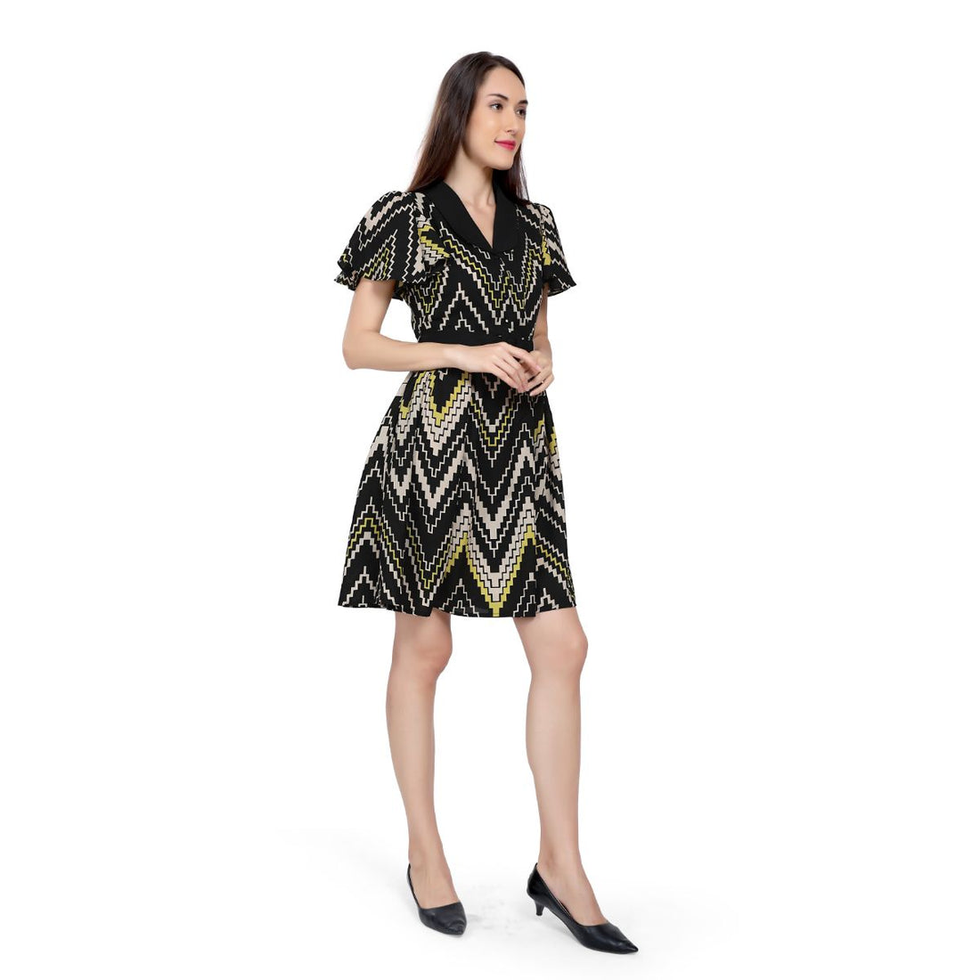 Mantra black Umbrella sleeve dress