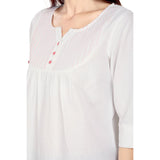 Mantra White Pin tucked  Top