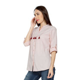 Mantra poly cotton pink Mandarin collar Shirt