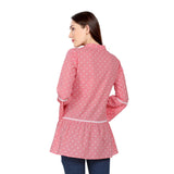 Mantra Pink cotton Tiered Top