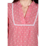 Mantra Pink cotton Tiered Top