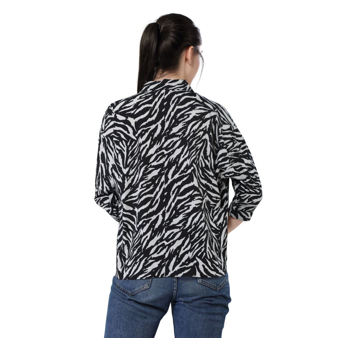 Mantra black animal printed shirt