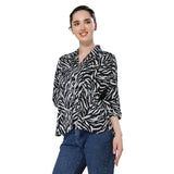 Mantra black animal printed shirt