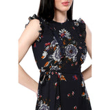 Mantra navy blue floral printed dress