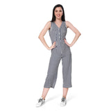 Mantra blue sleeveless stripe jumpsuit