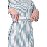 Mantra blue white stripe shirt dress