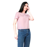 Mantra pink blush sailor collar top