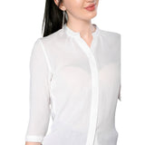 Mantra blue printed Tie-up top
