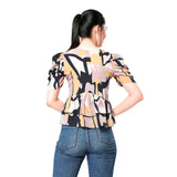 Mantra multi colored abstract printed top