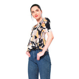 Mantra multi colored abstract printed top