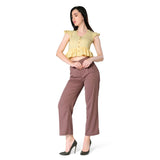 Mantra mauve pleated trouser