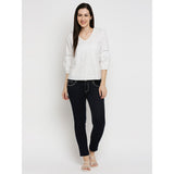 Mantra white bishop sleeves top