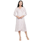 Mantra pink wrap-over front dress