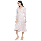 Mantra pink wrap-over front dress