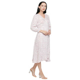 Mantra pink wrap-over front dress