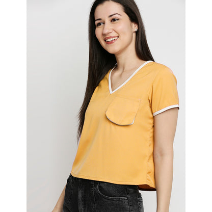 Mantra yellow front pocket top