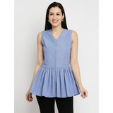 Mantra grey gathered sleevless top