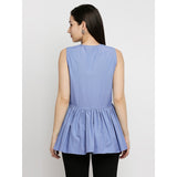 Mantra grey gathered sleevless top