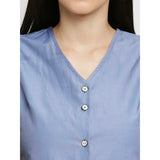 Mantra grey gathered sleevless top