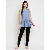 Mantra grey gathered sleevless top