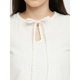 Mantra white solid halter neck top