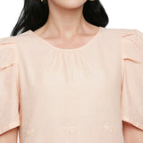 Mantra peach hakoba top / Cutwork top