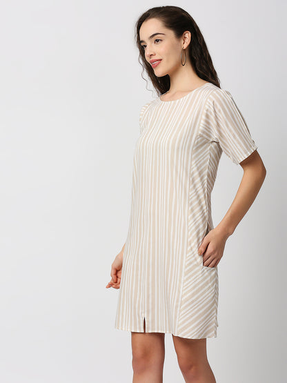 Mantra striped  A-line dress