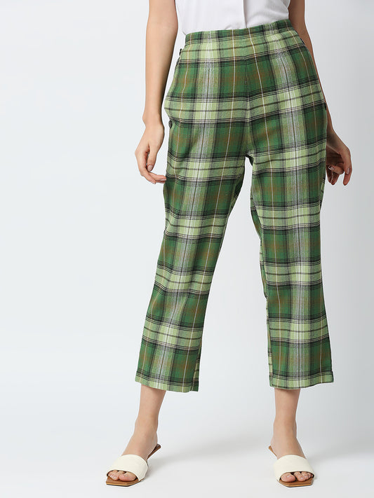 Mantra checkered straight pants