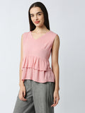 "Mantra sleeveless tier top"