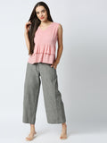 "Mantra sleeveless tier top"
