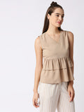 "Mantra sleeveless tier top"