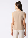 "Mantra sleeveless tier top"