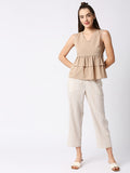"Mantra sleeveless tier top"