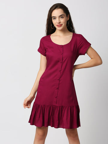 Mantra A-line  gathered dress