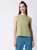 Mantra sleevless front, back yoke top
